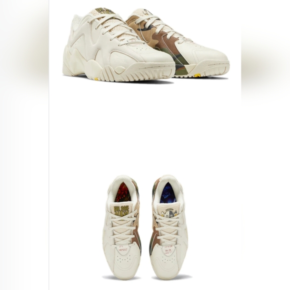 Reebok Power Rangers Kamikaze II Low "Alabaster/Pure Grey 10/Power Red" Men's - Picture 9 of 14